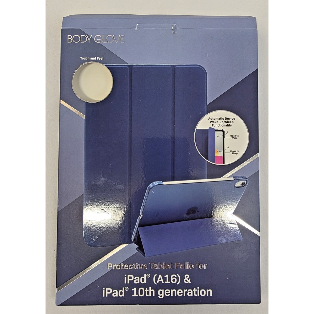 Body Glove iPad 10th Gen A16 Case Folio Clear Back Auto Sleep Wake Pencil NEW